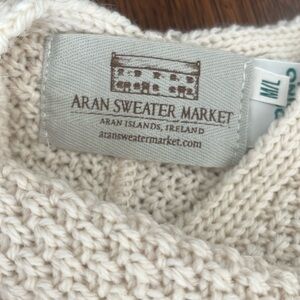 Aran Irish Sweater Poncho M/L